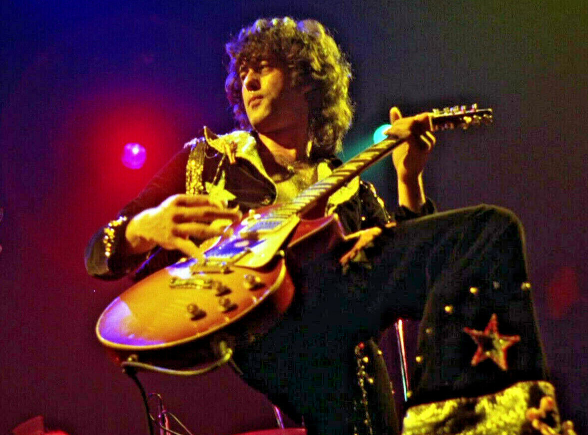 ?? LED ZEPPELIN Glossy 8x10” Photo Poster painting - guitar god Jimmy Page!!! ??