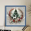 (US Only)Xmas Tree Printed Cross Stitch Kit 45x45cm DIY 11CT Embroidery Craft Set Decor