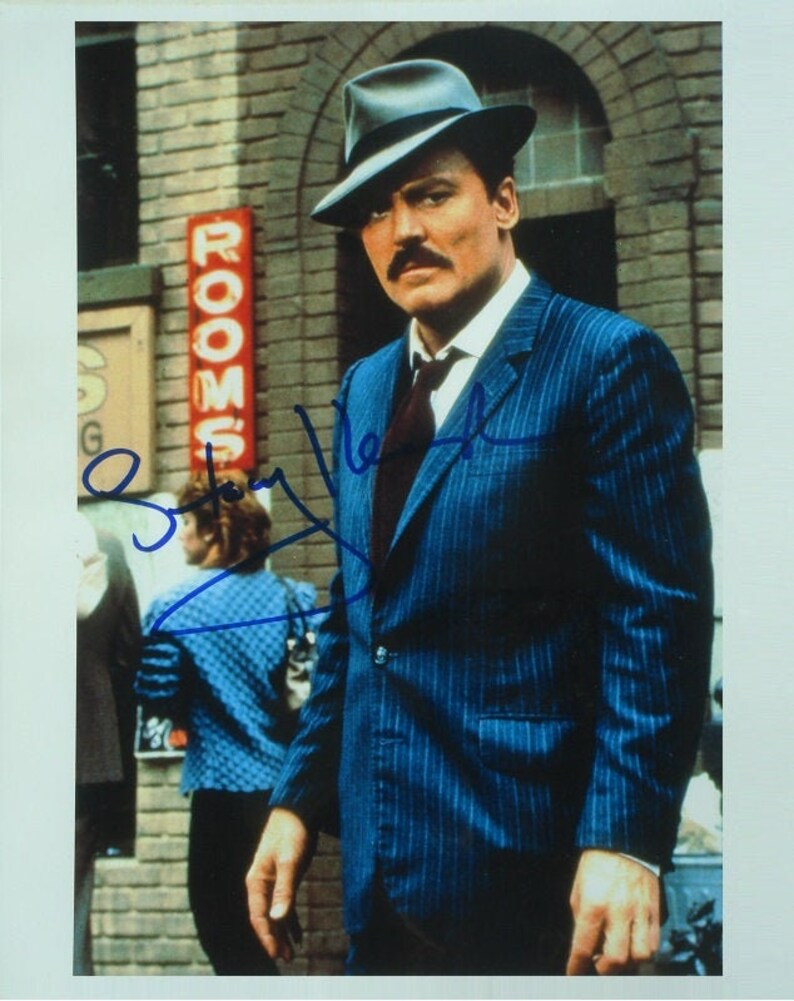 STACY KEACH SIGNED Photo Poster painting Mickey Sillanes Mike Hammer wcoa