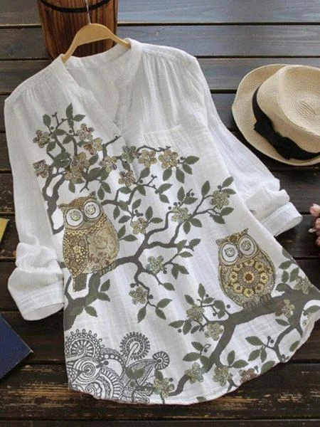 V-neck print Vintage shirt