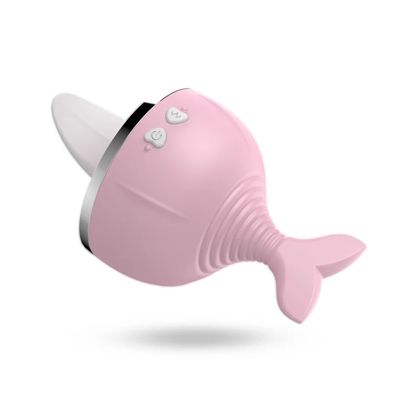 Shark Tongue Lick Women Vibrator Clitoris Massager - Rose Toy