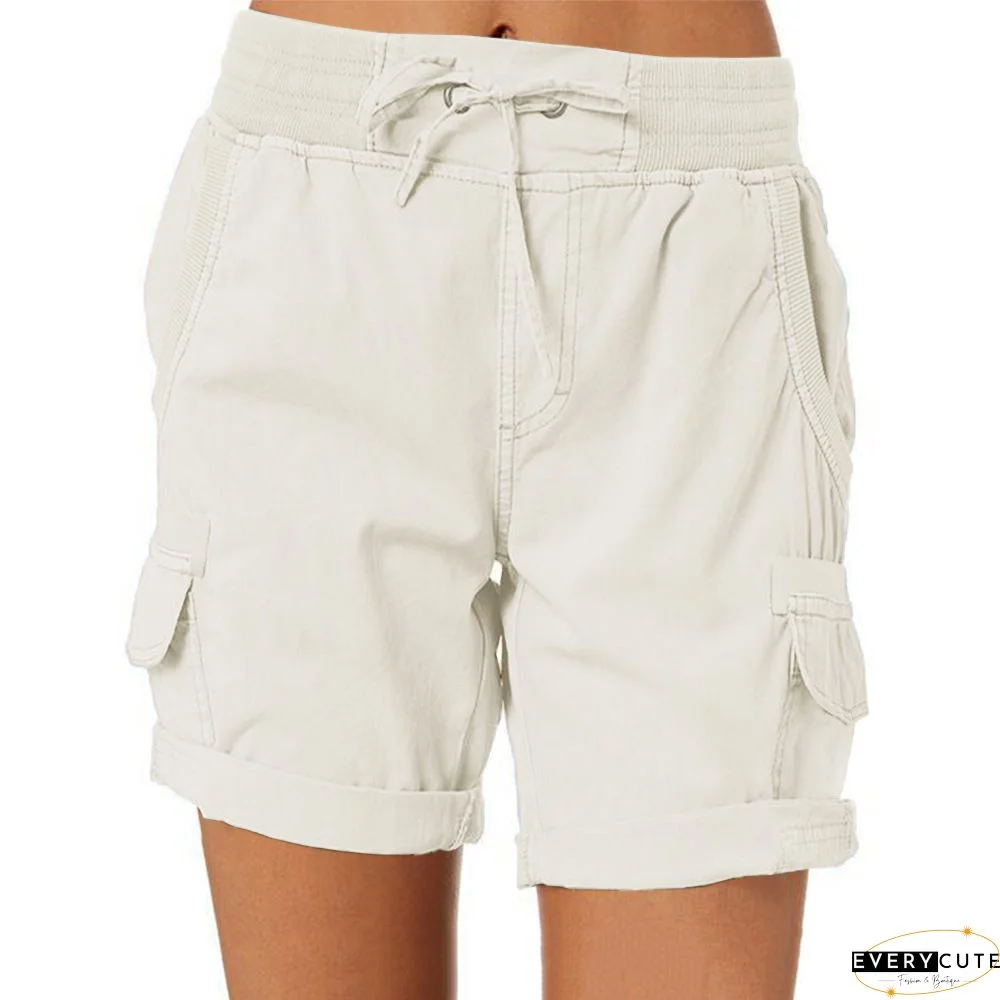 Flap Pocket Taped Low Waist Bermuda Shorts