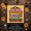(25x25cm)DIY Pearl Painting Xmas Framed Handmade Pearl Material Art Kit Living Room Decor