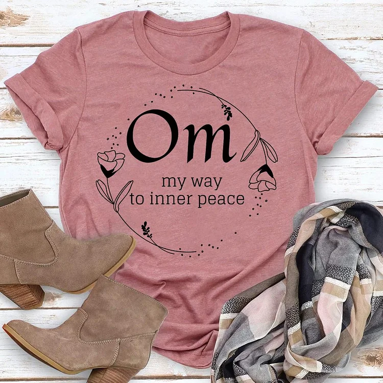 Om my way to inner peace - Yoga  T-Shirt Tee-05131-Annaletters