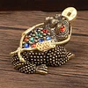 Pure brass fortune-attracting three-legged golden toad bronze tea pet jewelry crafts