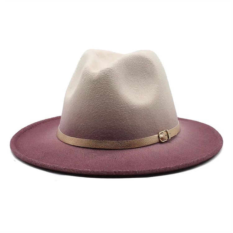 BrosWear Fashion Gradient British Style Flat Top Hat