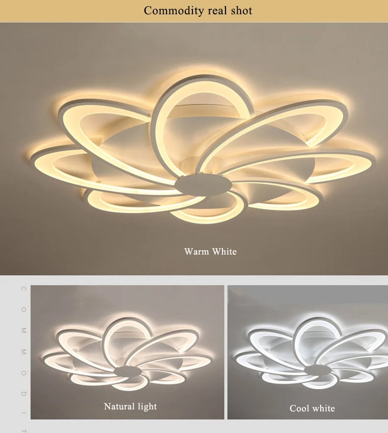White Finished Modern LED Ceiling Lights For Living Room Bedroom Fashion Led Modern Home Lighting Fixtures