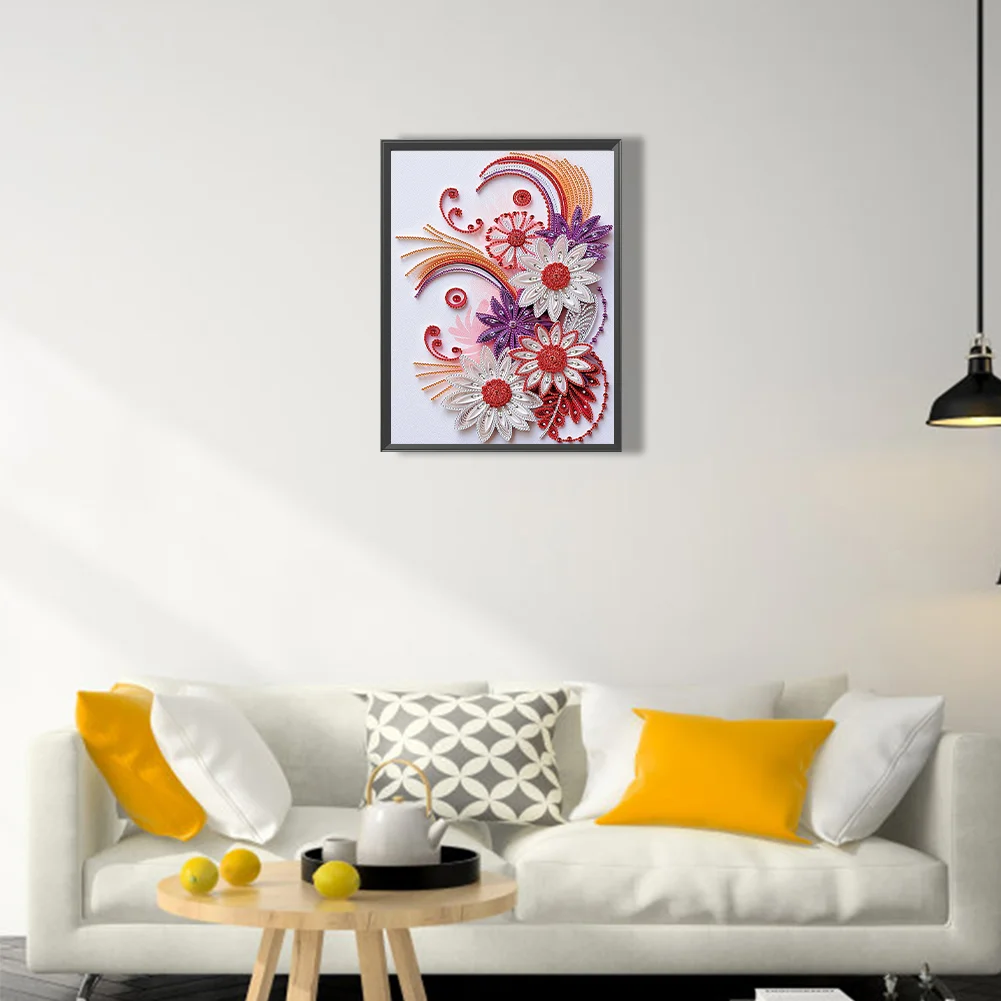 Diamond Painting - Partial Special Shaped Drill - Flower(Canvas|30*40cm)