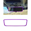 Wevdn Rear View Mirror Protector Frame, Silicone Car RearView Mirror Cover Compatible with Model 3 and Y, Auto Interior Decoration Gifts, Car Accessories (Purple)
