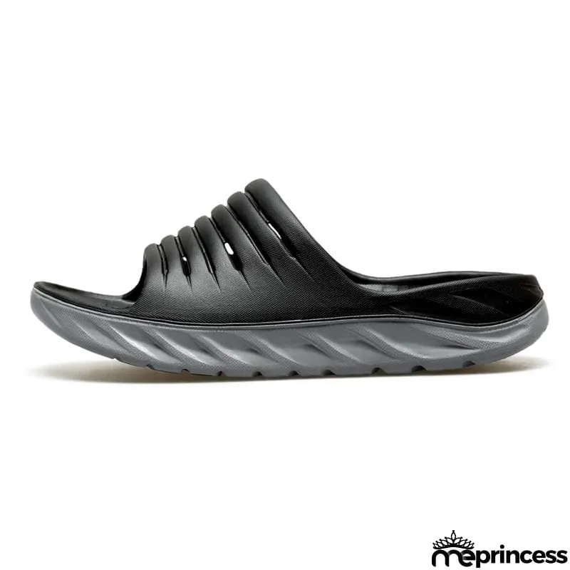 Mens Personalized Color-Blocking Non-Slip Elastic Sole Platform Comfy Slippers