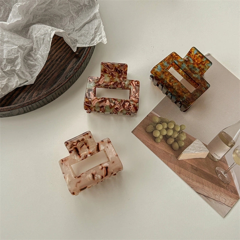 Women’s Minimalist Classic Style Color Block Acetic Acid Sheets Hair Claws