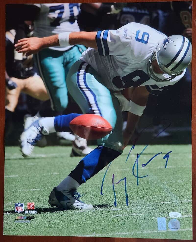 Tony Romo JSA Signed Coa 16x20 Autograph Photo Poster painting Cowboys