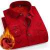New Men's Winter Velvet Thickened Warm Double-sided Velvet Long-sleeved Shirt
