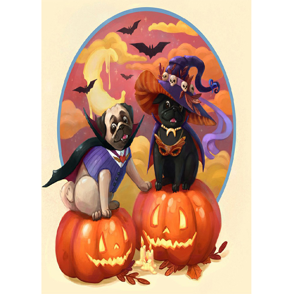 

Halloween Dog - Round Drill Diamond Painting - 30*40CM, 501 Original