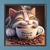 Katzencafé - Rundbohrer Diamantmalerei - 40*40cm