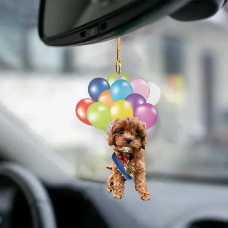 VigorDaily Cavapoo Fly With Bubbles Car Hanging Ornament BC031