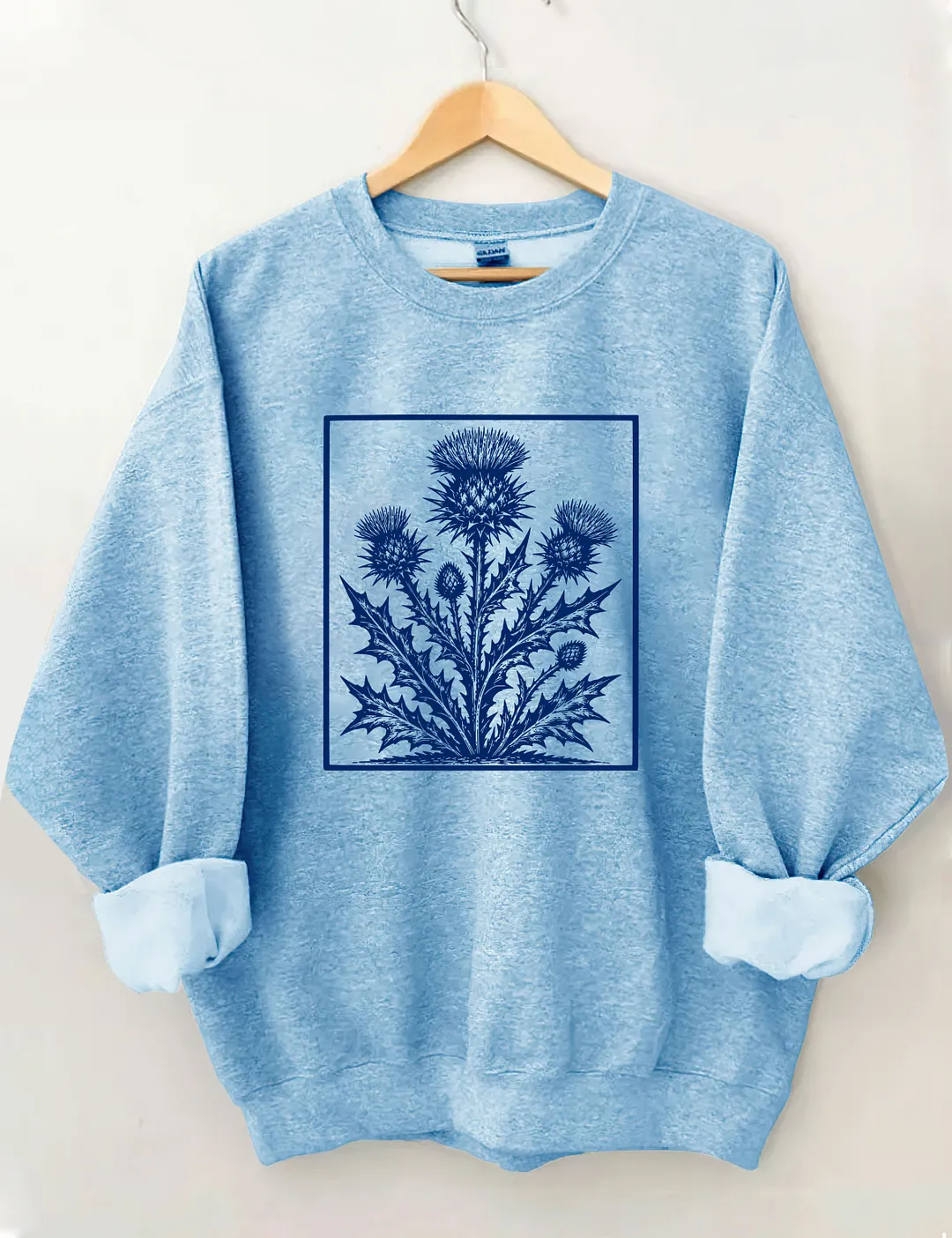 Thistle Scottish Wildflower Nature Lover Sweatshirt