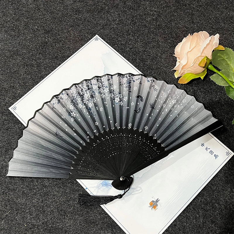 Antique Fan Folding Fan Men’s And Women’s Classical Dancing Fan Ancient Costume Performance Photography Hanfu Props Chinese Style Handmade Folding Fan
