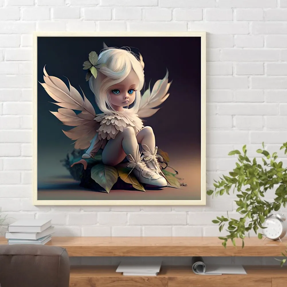 Full Round Diamond Painting 50*50cm - Little Girl With Wings