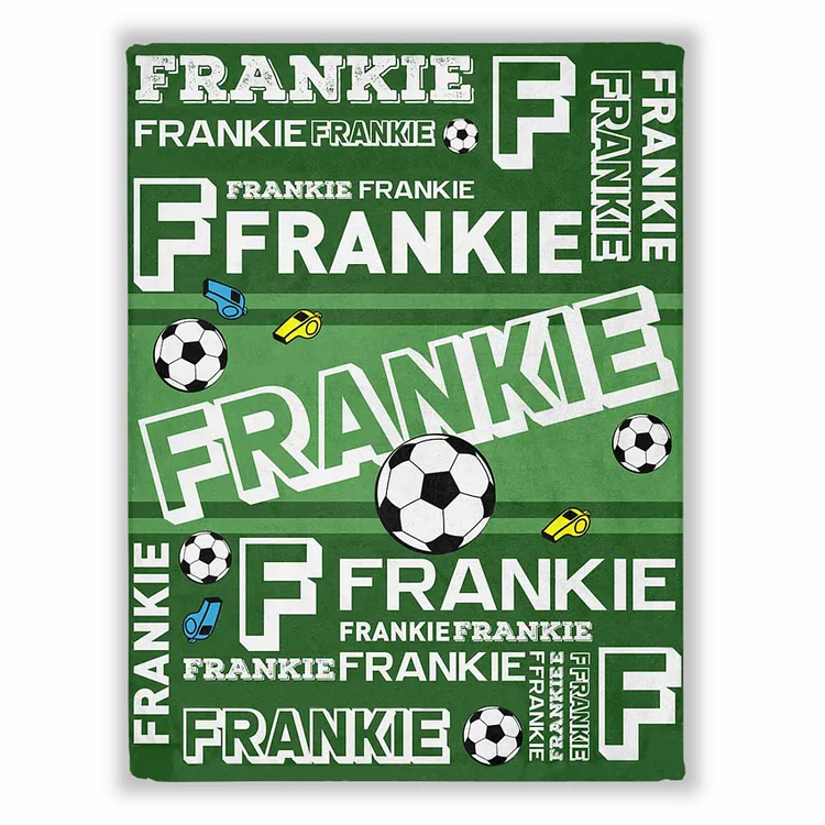 BlanketCute-Personalized Lovely Kid Soccer Blanket with Your Kid's Name | 07