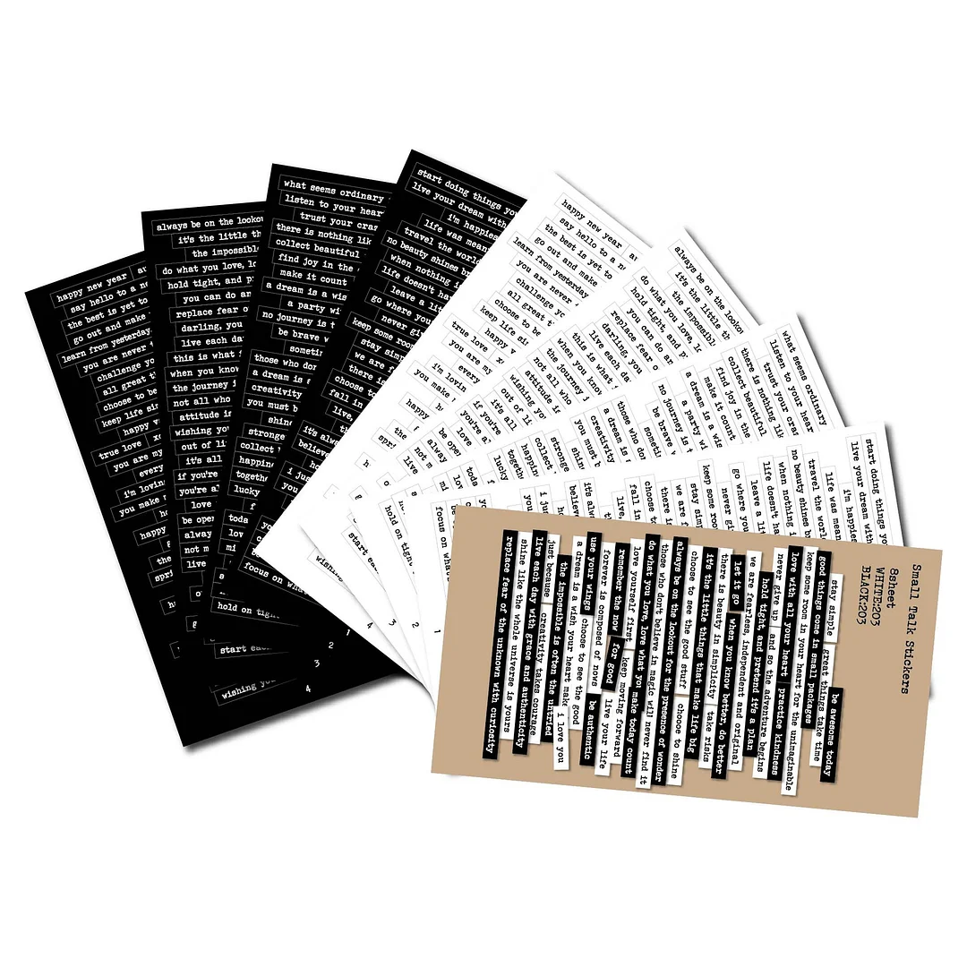 Material creative manual DIY retro text sticker bag