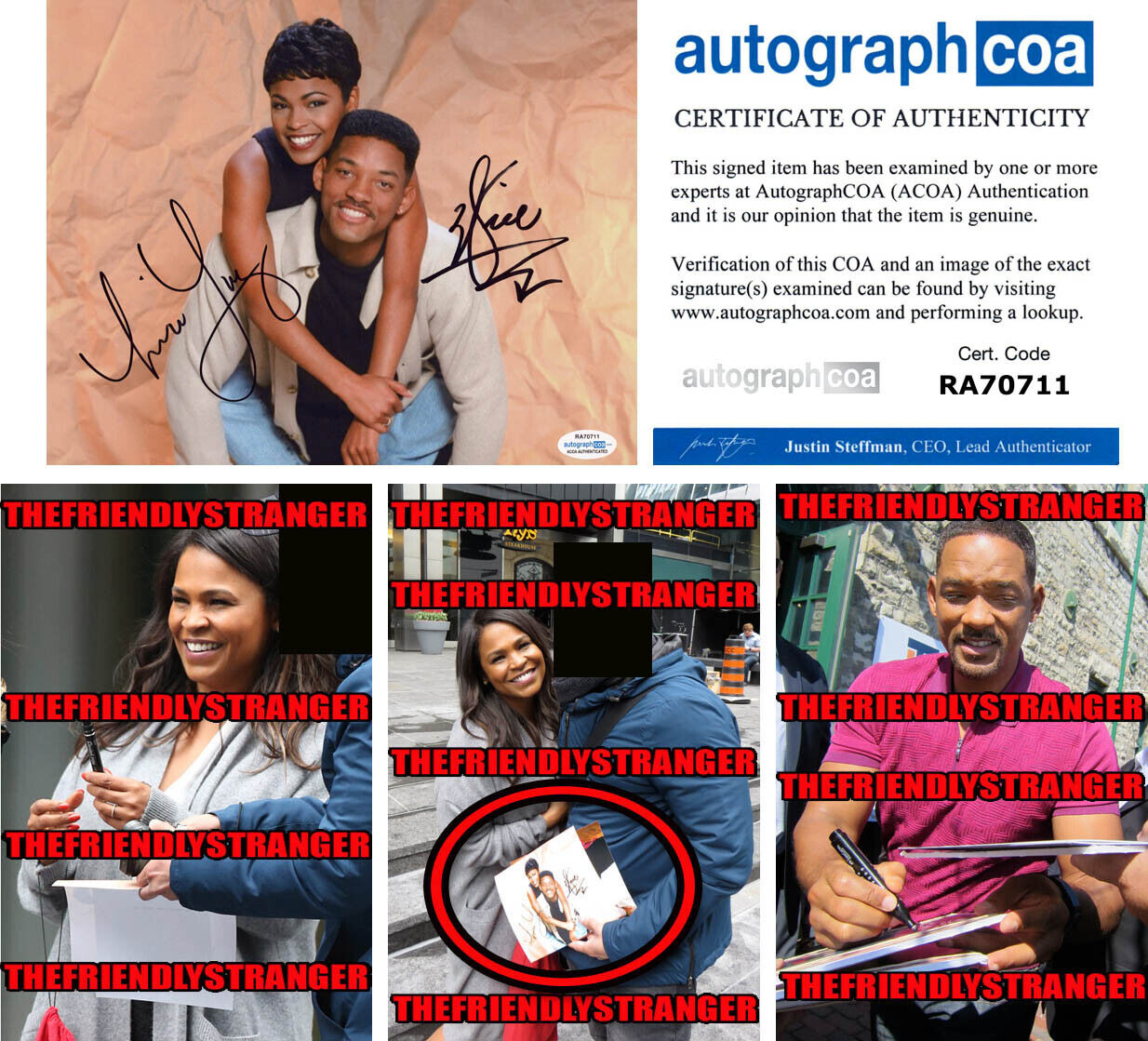 WILL SMITH & NIA LONG signed FRESH PRINCE OF BEL-AIR