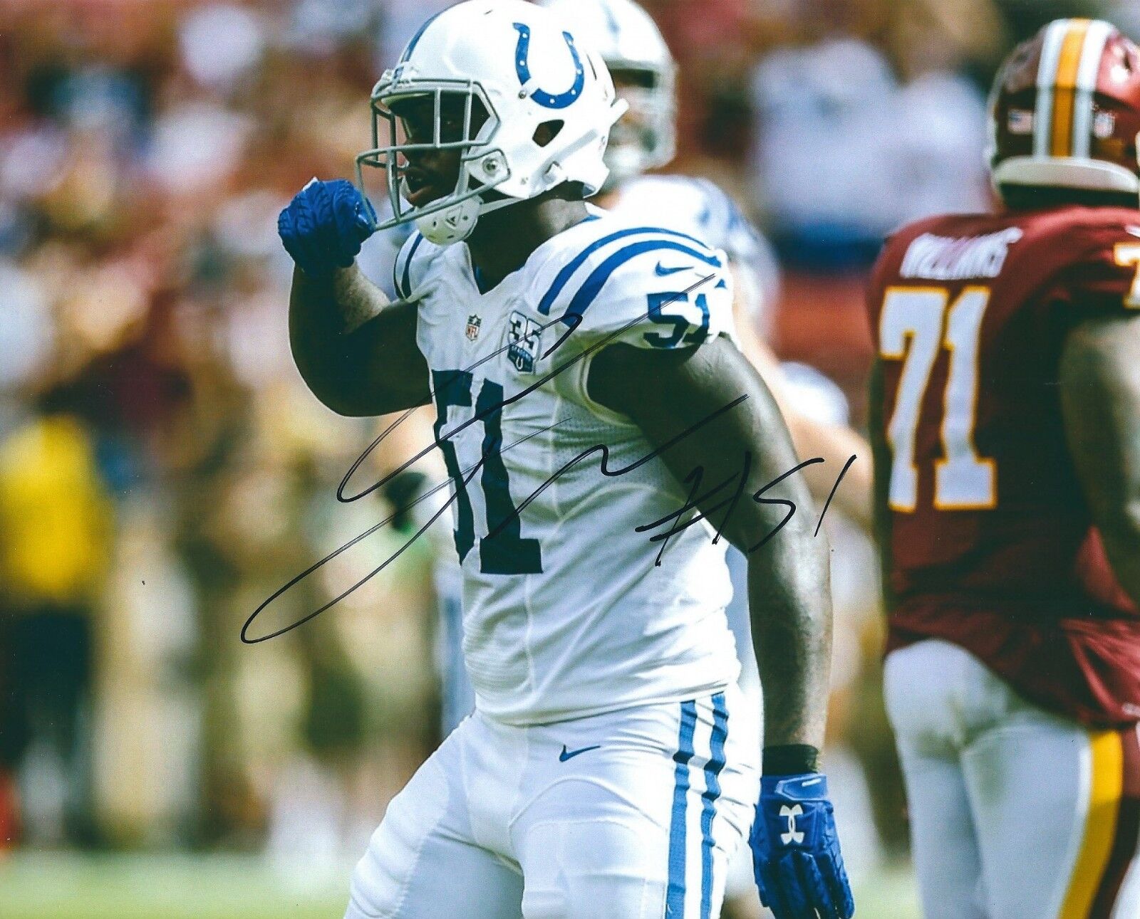 Signed 8x10 JIHAD WARD Indianapolis Colts Autographed Photo Poster painting - w/COA