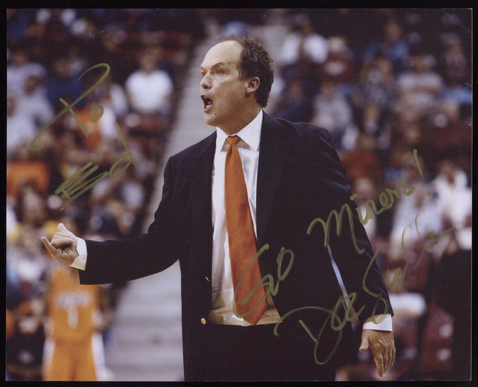 Doc Sadler Signed 8x10 Photo Poster painting College NCAA Basketball Coach Autograph