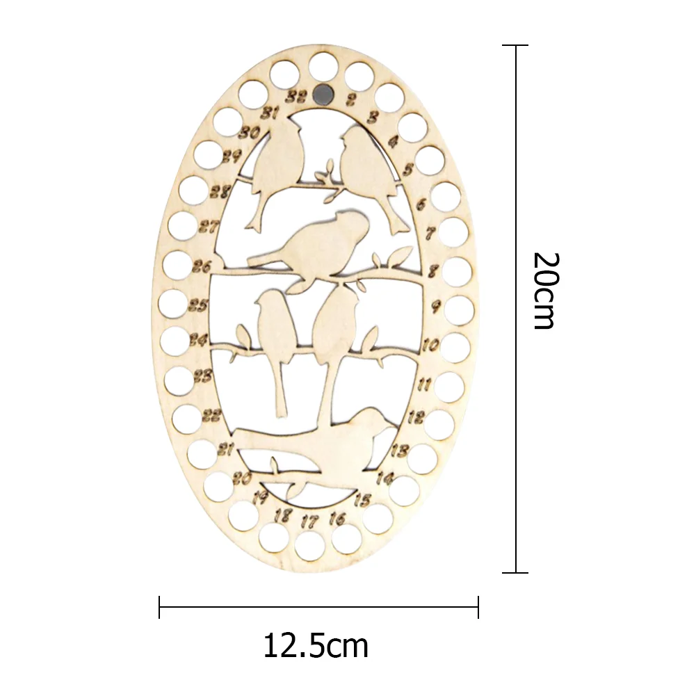 32 Positions Embroidery Thread Organizer Wood Cross Stitch Row Line Holder(12.5*20cm)
