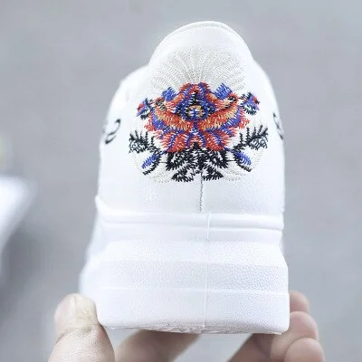 2019 Spring New Wedge Fashion White Shoes Female Platform Ladies Casual Shoes Comfortable Breathable Mesh Sneakers