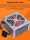 Computer Power Supply 200W ATX Power Supply Peak 450W 4Pin 2 SATA for Desktop PC