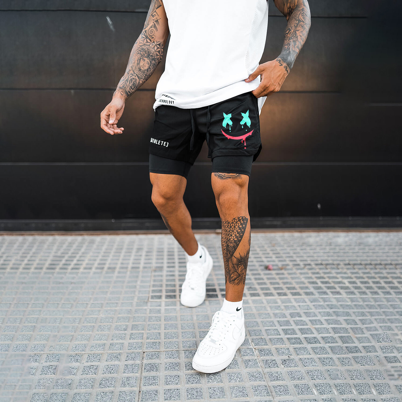 Men's Smiley Shorts Performance Shorts