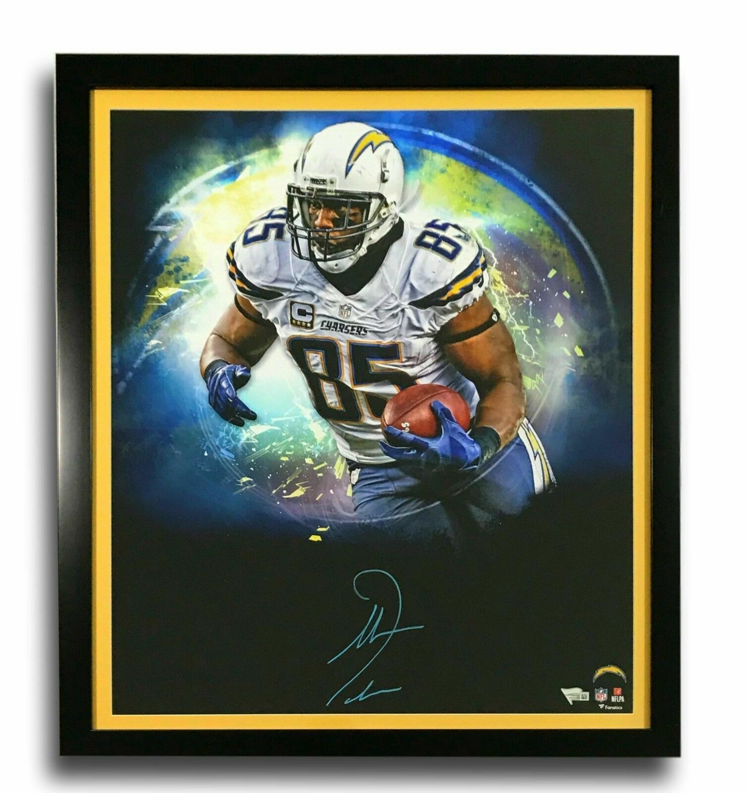 Antonio Gates Signed Chargers 20x24 Framed Photo Poster painting COA Fanatics La San Diego Auto