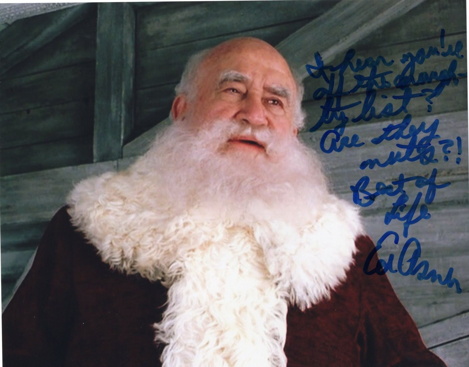 Ed Asner signed 8x10 Photo Poster painting w/COA Elf Movie Santa Clause #6