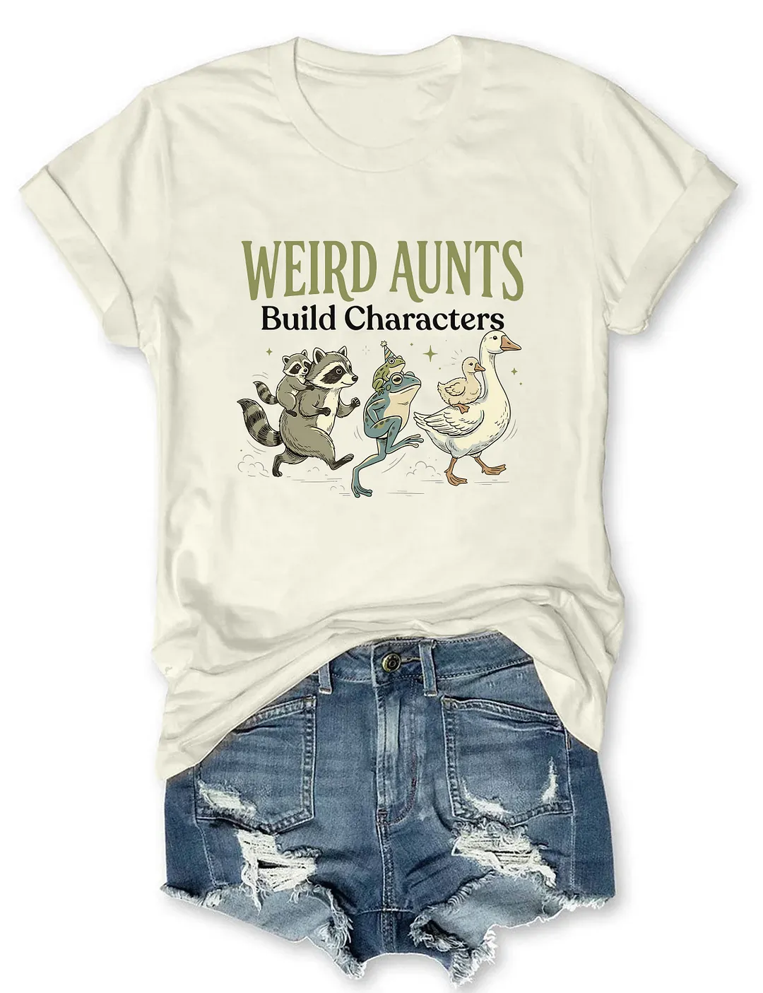 Weird Aunts Build Characters Funny Animal T-shirt