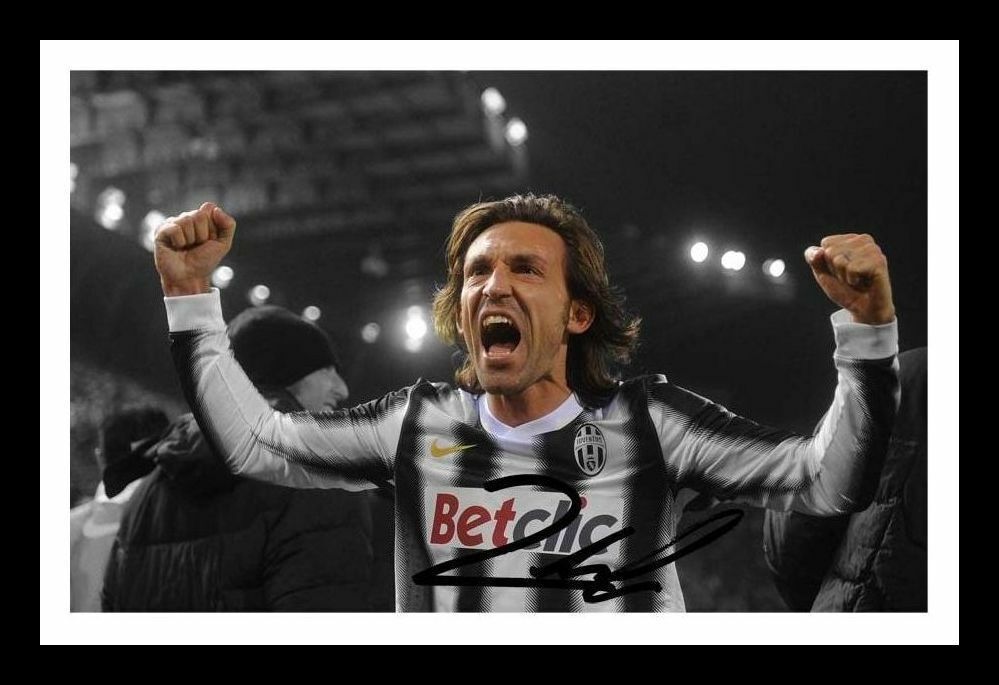 Andrea Pirlo - Juventus Autograph Signed & Framed Photo Poster painting