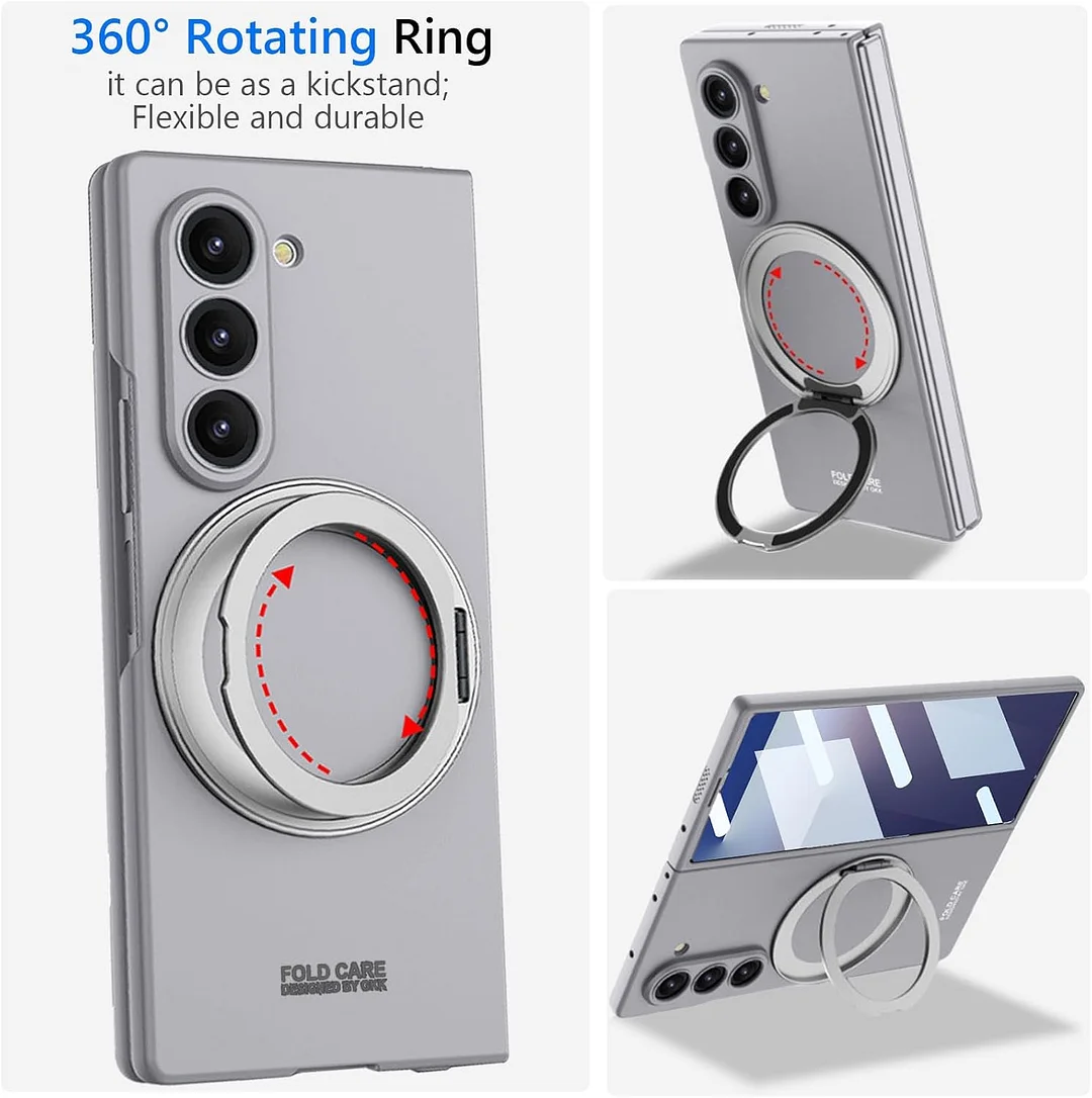 Compatible with Samsung ZFold7/6 mobile phone case 5/4 external 360 rotating bracket magnetic wireless charging ultra-thin protective cover