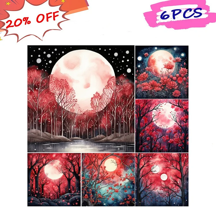 Mangrove Forest Under Moonlight 30*30CM (Canvas) Full Round Drill Diamond Painting gbfke