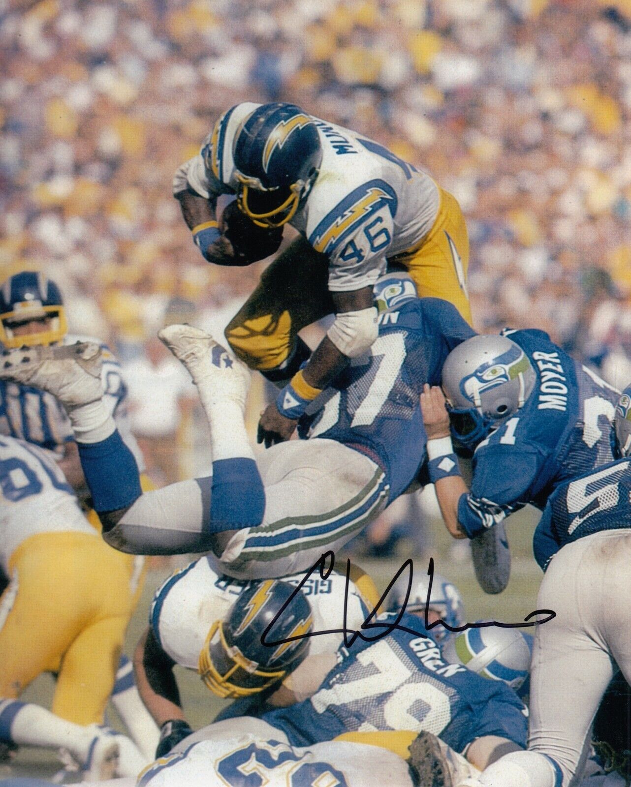 Chuck Muncie #1 8x10 Signed Photo Poster painting W/COA San Diego Chargers 032419