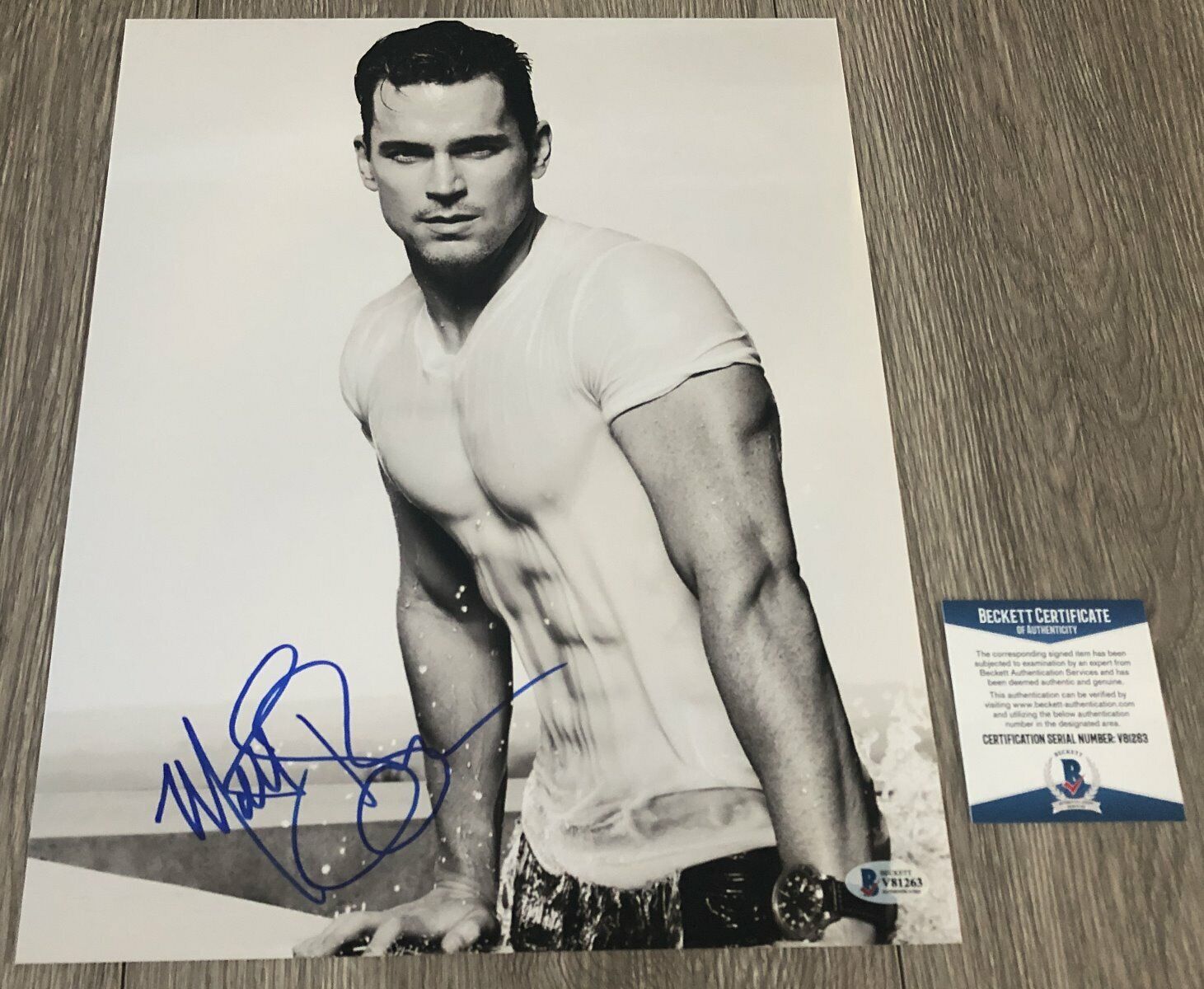 MATT BOMER SIGNED MAGIC MIKE WHITE COLLAR 11x14 Photo Poster painting w/EXACT PROOF BECKETT COA