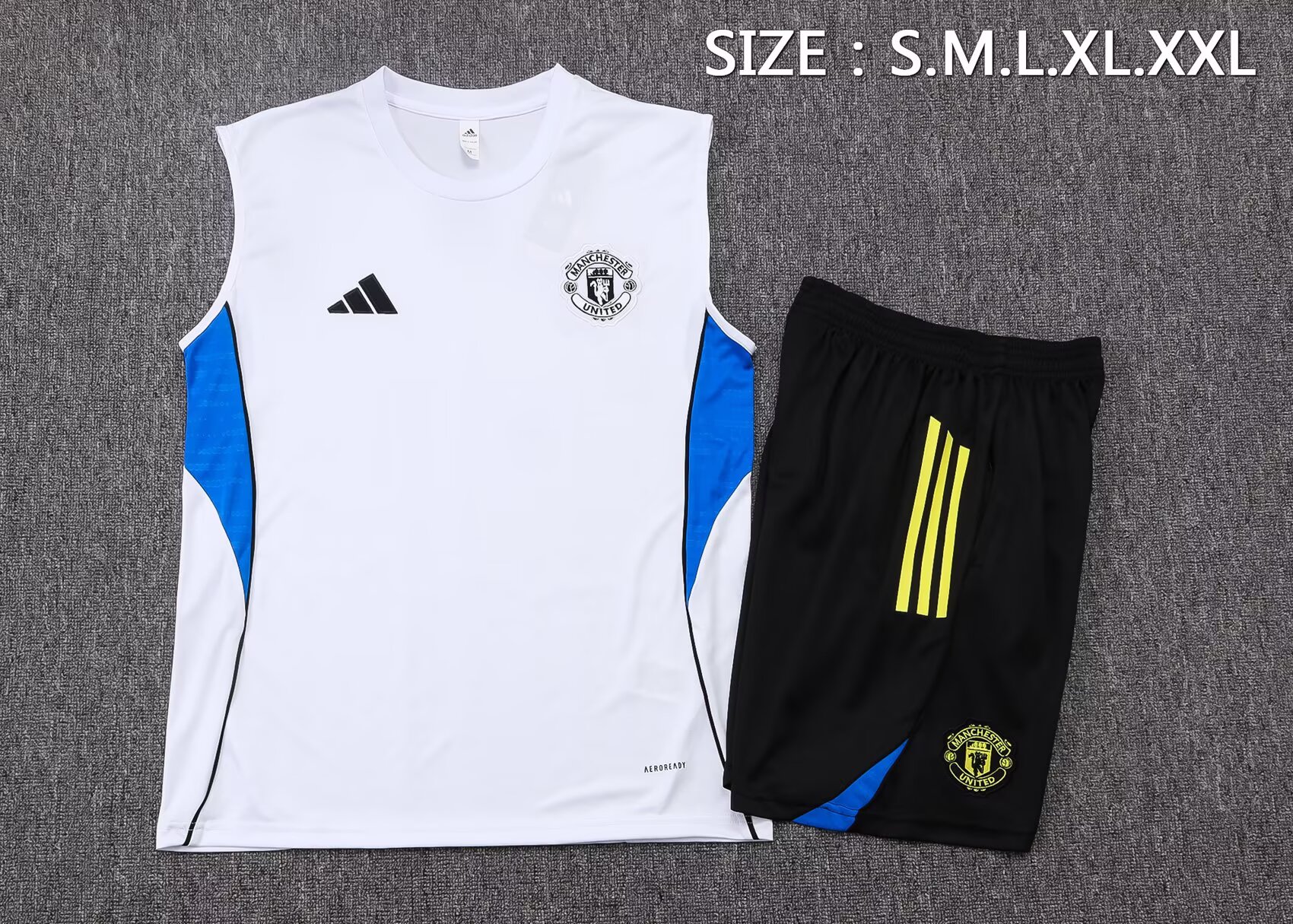 25/26 Manchester United Training Vest White Kit Soccer Jersey