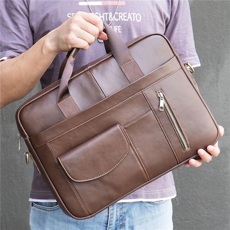 Multi-Pocket Dual Handled Top Detachable Sling Strap 15.6 Inch Laptop Bag