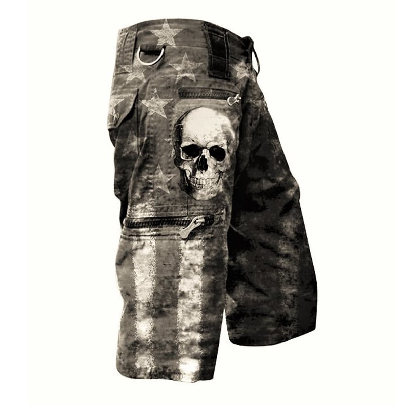 Men's Casual Outdoor Skull Printed Shorts-Compassnice®