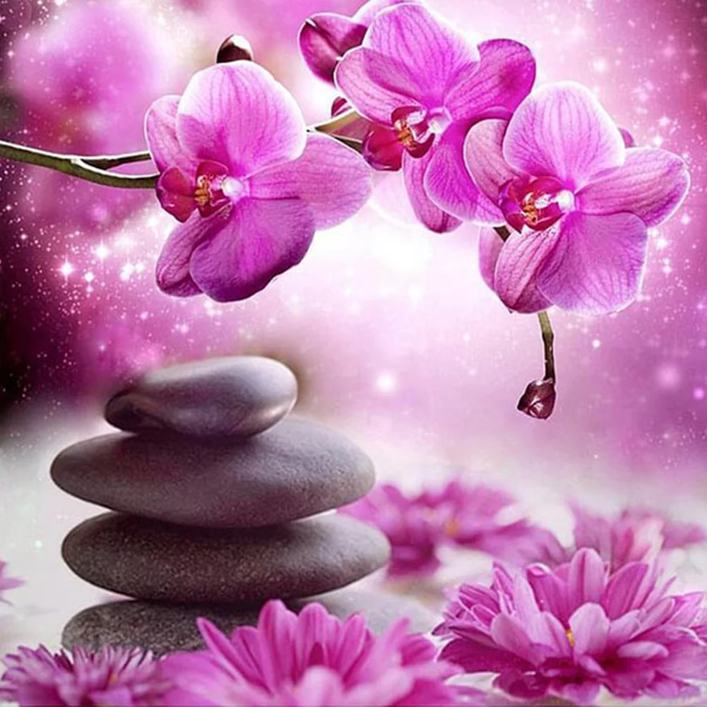 4pcs Diamond Painting - Full Round Drill - Flower Tree(Canvas|30*30cm)