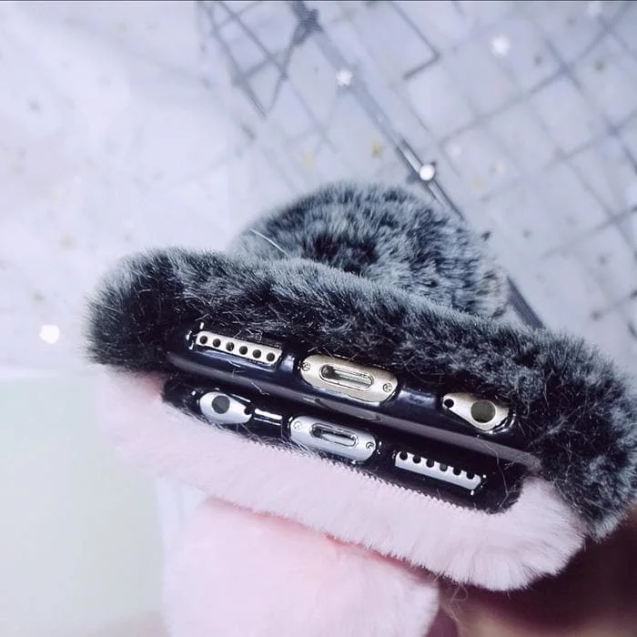 4 Colors Kawaii Fluffy Bunny Phone Case SP1811786