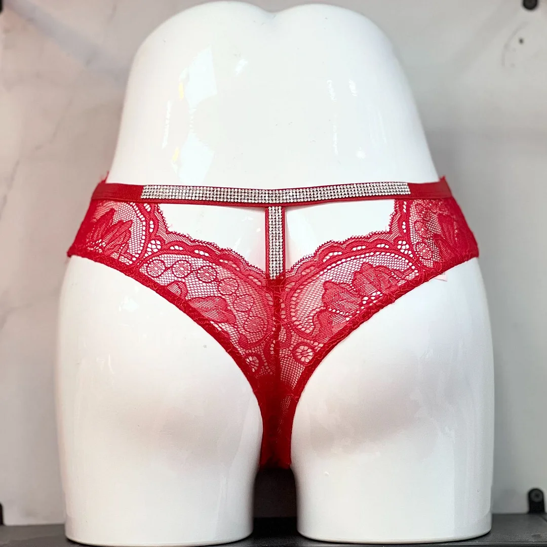 Athvotar Athvotar Lace Through T-Shaped Water Drill Thongs T-Shirts T-Shirts Tempting Lace-Side T-Trousers Ladies T-Shirts