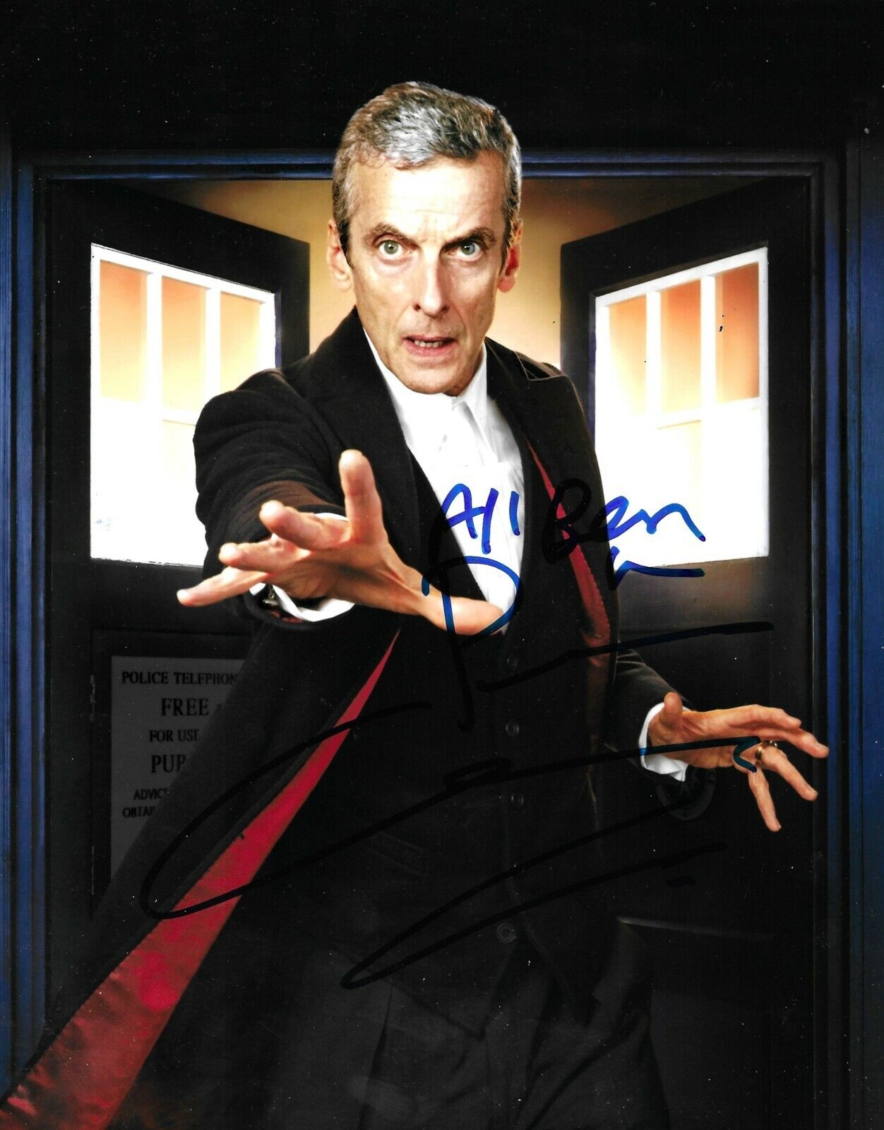 Peter Capaldi Signed Doctor Who 10x8 Photo Poster painting AFTAL