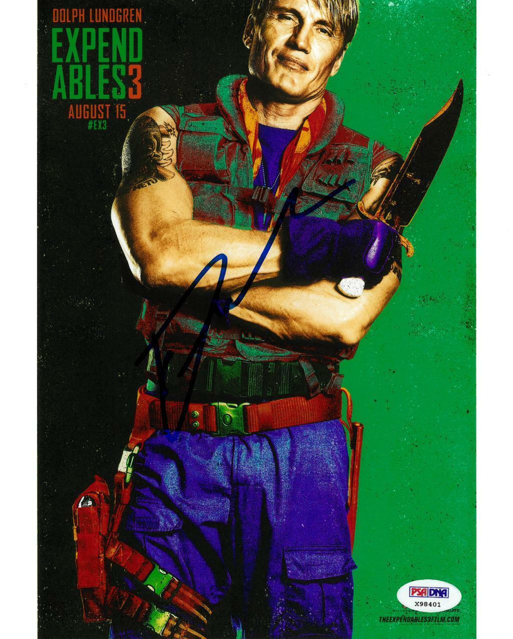 Dolph Lundgren Signed Expendables 3 Autographed 8x10 Photo Poster painting PSA/DNA #X98401