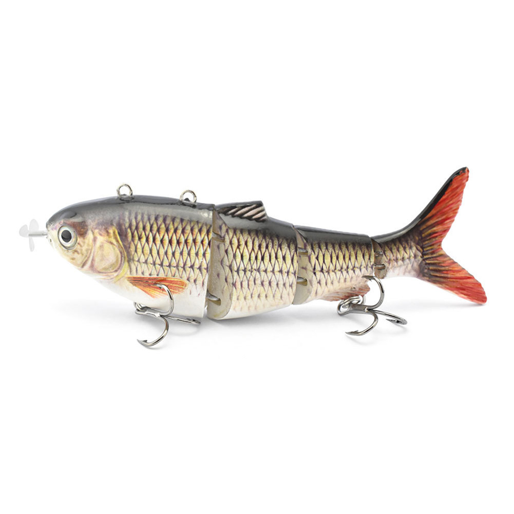 

Robotic Fishing Lure Electric Wobbler 4-Segment Auto Swimbait USB LED Light, Bl-379, 501 Original