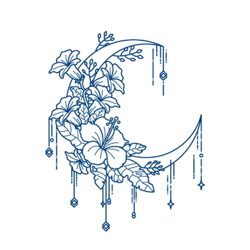 Semi-permanent Waterproof Temporary Tattoo Skull Snake Flower Body Art Tattoo Sticker Full Fake Tatoo Women Men